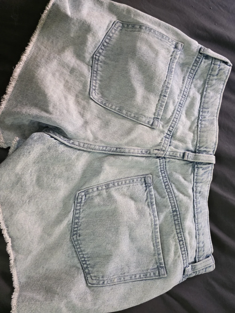 Old Navy Light Blue Denim Shorts with Butterfly Embroidery